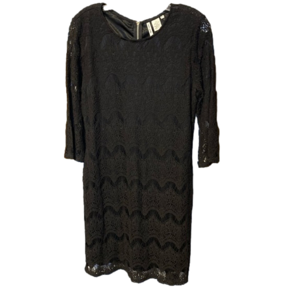 Miss Pinky fully lined black lace dress NWT